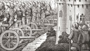 Hoe de Graaf van Foix sterke plaatsen in Guienne innam, 1878 door English School
