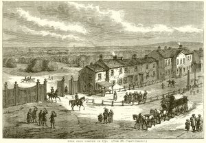 Hyde Park Corner in 1750 door English School