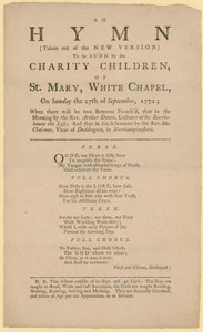 Hymne gezongen door de liefdadigheidskinderen van St Mary door English School