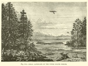 Ideaal landschap van de Boven Oöliet periode door English School