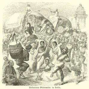 Afgoderij Processie in India