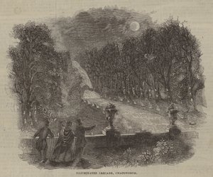Verlichte waterval, Chatsworth door English School