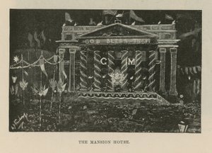 Verlichtingen en versieringen sieren het Mansion House