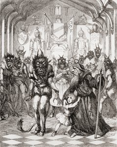 Illustratie naar George Cruikshank voor het gedicht 