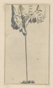 Illustratie van een persoon die croquet speelt
