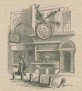 Illustratie van de voorkant van een winkel door English School