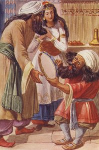 Illustratie voor Ali Baba en de Veertig Rovers (kleur litho)
