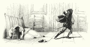 Illustratie voor Les Huguenots door Giacomo Meyerbeer (gravure) door English School