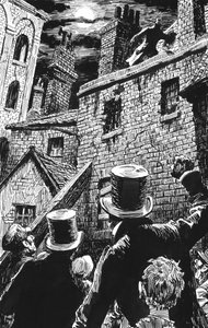 Illustratie voor Oliver Twist door Charles Dickens door English School