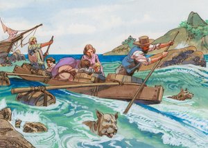 Illustratie voor Swiss Family Robinson