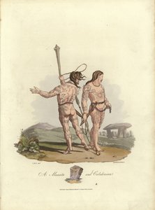 Illustratie voor Het Kostuum van de Oorspronkelijke Inwoners van de Britse Eilanden door English School