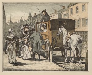 Illustratie voor The Diverting History of John Gilpin door William Cowper door English School