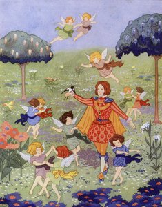Illustratie voor De Gelukkige Prins van Oscar Wilde door English School