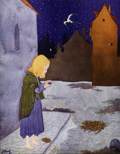 Illustratie voor De Gelukkige Prins van Oscar Wilde door English School