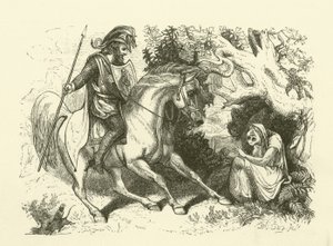 Illustratie voor De Geschiedenis van Sir Thomas Thumb (gravure) door English School
