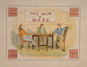 Illustratie voor De mannen van Ware, ca. 1880 (kleurenlitho) door English School