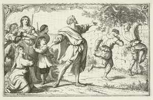 Illustratie voor De Pelgrimsreis van John Bunyan door English School