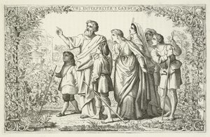 Illustratie voor De Pelgrimsreis van John Bunyan door English School