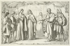 Illustratie voor De Pelgrimsreis van John Bunyan door English School