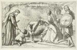 Illustratie voor De Pelgrimsreis van John Bunyan door English School