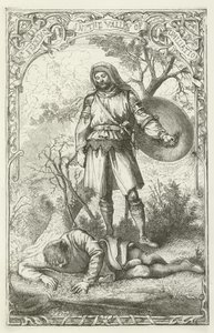 Illustratie voor De Pelgrimsreis van John Bunyan door English School
