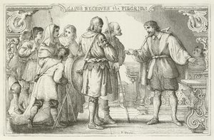 Illustratie voor De Pelgrimsreis van John Bunyan door English School