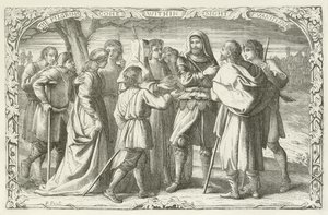 Illustratie voor De Pelgrimsreis van John Bunyan door English School