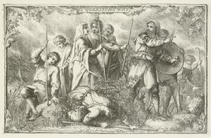 Illustratie voor De Pelgrimsreis van John Bunyan door English School