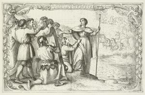 Illustratie voor De Pelgrimsreis van John Bunyan door English School