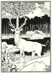 Illustratie voor de Avonturen van Baron Munchausen (gravure)