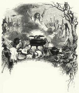 Illustratie voor het ballet, La Sylphide (gravure)