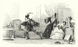 Illustratie voor het ballet, Le Diable boiteux, of De Duivel op Twee Stokken door English School