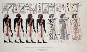Illustratie uit de Graven van de Koningen in Thebe, ontdekt door G. Belzoni, prent gepubliceerd 1820 door English School