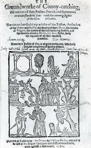 Illustratie van de Grondslag van Conny-catching, 1592 door English School