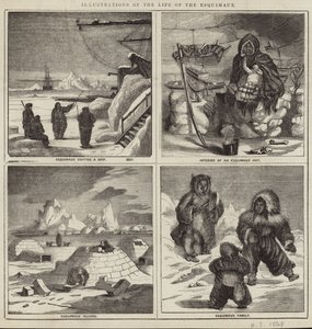 Illustraties van het leven van de Eskimo