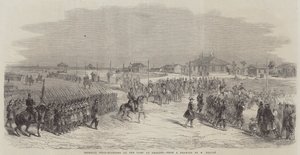 Keizerlijk Hoofdkwartier in het Kamp bij Chalons (gravure) door English School