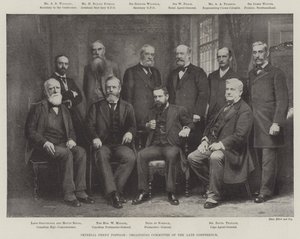 Keizerlijke penny-post, organiserend comité van de laatste conferentie (gravure)
