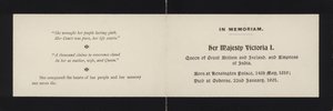 In Memoriam - Koningin Victoria