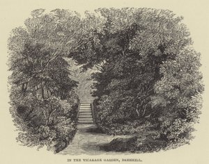 In de pastorie tuin, Bremhill (gravure)