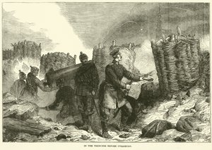 In de loopgraven voor Straatsburg, september 1870 door English School