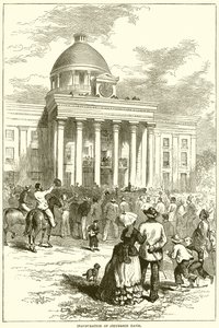 Inhuldiging van Jefferson Davis door English School