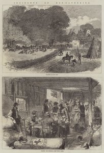 Incidenten bij het hopplukken (gravure)