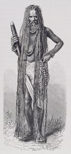 Indiase fakir, uit De Geschiedenis van de Mensheid, Vol.III, door Prof. Friedrich Ratzel, 1898 door English School