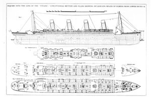 Onderzoek naar het verlies van de Titanic: Doorsneden van het schip door English School