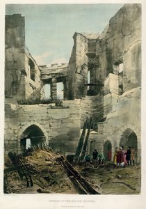 Binnen in de Brick Tower, Brand in de Tower of London, 1841