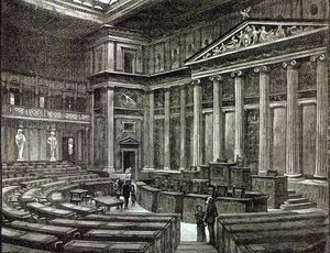 Interieur van het Parlement, Wenen, uit 