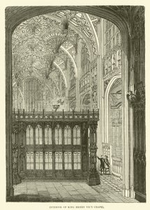 Interieur van de kapel van koning Hendrik VII door English School