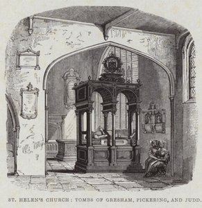 Interieur van St Helens Bishopsgate door English School