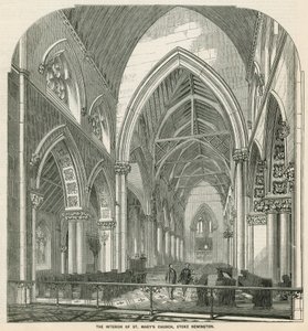 Interieur van de St Marys Kerk in Stoke Newington door English School