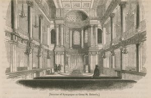 Interieur van de Synagoge in Great St Helens, Londen